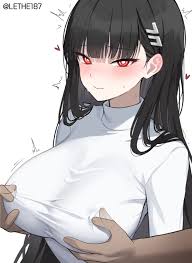 Groping Rios boobs (Lethe) [Blue Archive] : rrule34