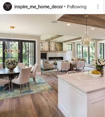 This Is The Exact Layout Ryan And I Have In Mind For Our Home Add Windows On Either Side Of Fireplace Open Concept Home Model Home Decorating Home Decor Kitchen