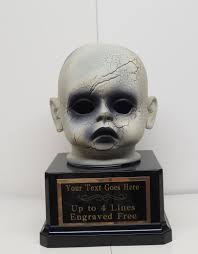 Halloween Trophy Costume Contest Winner Trophies Creepy Doll Head Vintage  Halloween Decor Pumpkin Carving Contest Scary Costume