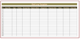 Raid Log Template Free Printable Editable Ms Word Format Templates Printable Free Templates Raid