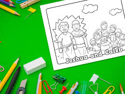 Color sheet helping google search ecm color sheets. Joshua And Caleb Printable Coloring Sheet Ministryark