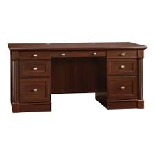 It's finished on all sides for an executive look that lets it look good anywhere in the room. Executive Desks Office Depot