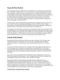 Penyerangan tanpa bola yang sangat bergantung pada penguasaan tehnik, kemampuan taktik dan kesempurnaan fisik dari setiap anggota regu. Sejarah Bola Basket