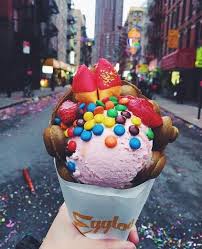 And A Fortune Cookie Waffle Ice Cream Egg Waffle Ice Cream