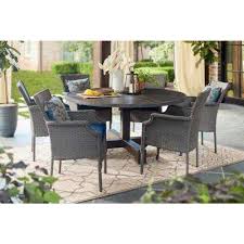 It will offer you a quiet moment and provide comfortable seating for your distinguished guests. 6 Person Hampton Bay Gray Patio Dining Furniture Patio Furniture The Home Depot