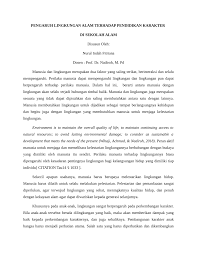 1.4 melakukan kerjasama di lingkungan rumah, sekolah, dan kelurahan/desa Pdf Pengaruh Lingkungan Alam Terhadap Pendidikan Karakter Di Sekolah Alam