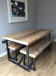 Rustic solid timber petite kitchen island high bench bar dining table 6 seater. Large Wood Dining Room Table Inspirational Reclaimed Wood Dining Table And Benches Wood Dining Room Table Reclaimed Wood Dining Table White Dining Room