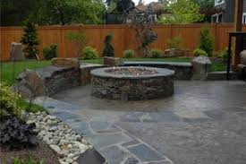 Patios built out of pavers. Stamped Concrete Mimics Flagstone Landscaping Network