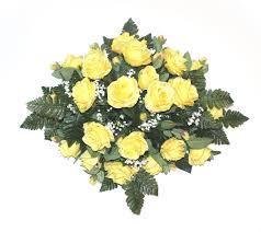 Our seasoned, well qualified mobile and mobile bay area ftd and teleflora florists can brighten up the day of that special someone in your life with a floral bouquet, green plant or fruit basket. Gsf S Premium Exclusive Medium Rose Headstone Spray Yellow Memorial Flowers Grave Flowers Cemetery Flowers