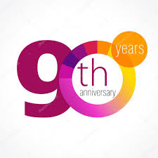 90 Anniversary Chart Logo Stock Vector Koltukov_alek