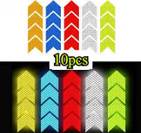 car stickers pet material 10pcs set reflective arrow signs ...