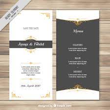 Download Free Elegant Wedding Menu With Golden Details Svg Dxf Eps Png Cut File Icon Download