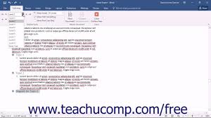 Word 2016 Tutorial Promoting And Demoting Outline Text Microsoft Training Youtube