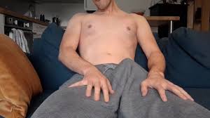 Unwinding in Gray Sweatpants