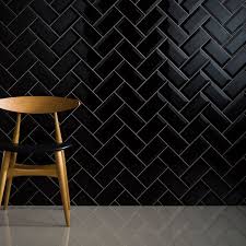 Bevel Brick Black Black Subway Tiles Subway Tile Bevelled Tiles