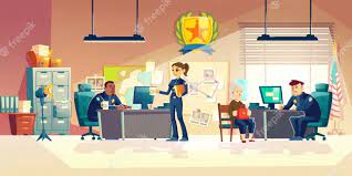 Select a category accounting cartoons animal cartoons boss. Free Vector Police Officers Working In Office Cartoon Vector