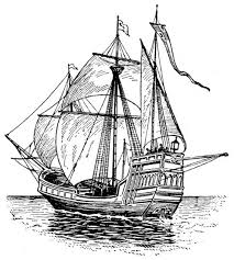 Nina, pinta, and santa maria. Santa Maria Coloring Page Shefalitayal