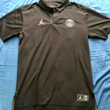 Us$ 18.10valor pago em reais: Camiseta Polo Psg Jordan Preta Camiseta Masculina Paris Saint Germain Jordan Usado 52117514 Enjoei