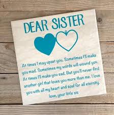 Birthday Gift For My Little Sister Gift For Sister Birthday Gift For Sister Christmas Gift For Etsy Christmas Gifts For Sister Unique Gifts For Sister Free Birthday Gifts