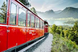 Züge fahren in salzburg vom hauptbahnhof der stadt ab. Schafbergbahn In St Wolfgang