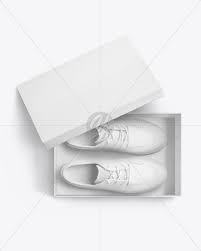 Download Sneakers Shoes W Box Mockup In Apparel Mockups On Yellow Images Object Mockups PSD Mockup Templates