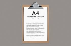 A4 Clipboard Mockup Free Mockup Mockup Free Psd Menu Mockup