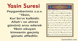 Rahman ve rahim olan allah'ın adıyla. Yasin Suresi Arapca Oku Kur An Sitesi