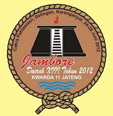 Di dalam lambang, terdapat lukisan candi borobudur, gunung kembar. Jambore Daerah Xiii Jawa Tengah 2012 Karanganyar Alamendah S Blog