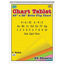 chart tablet 24 inch x 32 inch brite flip chart 1 inch