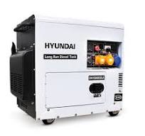 Hyundai 5.8kW / 7.5kVA* Silenced Diesel Generator, 3000rpm, Long Running  Standby, 230v Single Phase Output | DHY8000SELR