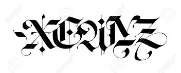 Choose from 673 gothic style ornate calligraphy alphabet stock illustrations from istock. X E W Y Z In The Gothic Style Vector Letters And Symbols On A White Background Calligraphy With Black Marker Medieval Latin Letters Elegant Font For Tattoos Ancient Germanic Style Royalty