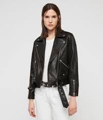 Allsaints Uk Womens Estae Leather Biker Jacket Black Leather Jackets Women Jackets Leather Biker Jacket