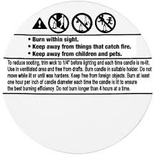 The more we have to fit in that space the smaller and harder it gets to read. Candle Warning Label