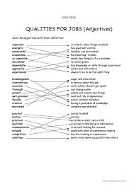 Adjectives of quantity refer to how many or how much of something. Adjectives For Jobs English Esl Worksheets For Distance Learning And Physical Classrooms