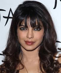 Priyanka Chopra Long Wavy Hairstyle Hair Styles Hairstyle Front Bangs Hairstyles