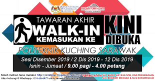 Pemohon yang gagal mendapat tawaran kemasukan masih berpeluang memasuki institusi pengajian tinggi yang. Politeknik Kuching Sarawak On Twitter Tawaran Terakhir Permohonan Masuk Diploma Politeknik 02 Dis 12 Dis 2019 Mohon Online Klik Https T Co Y7fju8nbrc Dan Apabila Selesai Mengisi Borang Online Terus