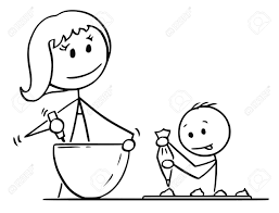 The lakehouse renovation project started out small, as all renovation projects do. Cartoon Stick Man Drawing Conceptual Illustration Of Mother Or Mom And Son Cooking Or Baking Together In Kitchen Royalty Free Cliparts Vectors And Stock Illustration Image 96790236