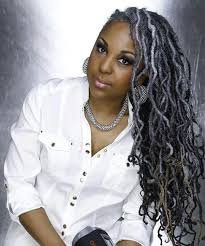 Black And Platinum Blonde Faux Locs Platinum Dreads Natural Hair Styles Locs Hairstyles Hair Styles