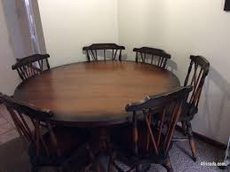 Sign up and receive property email alerts of commercial properties for sale in cape town. Stained Pine Round Dining Room Table 6 Chairs Home Garden Stuff For Sale In Western Cape Africada Com Mobile 36792