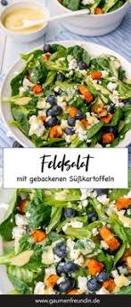 Feldsalat Mit Susskartoffeln Und Heidelbeeren Rezept Feldsalat Rezept Feldsalat Und Schnelle Salate