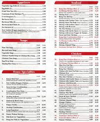 All kinds of chinese delicious foods. New Golden Dragon Chinese Restaurant Menu