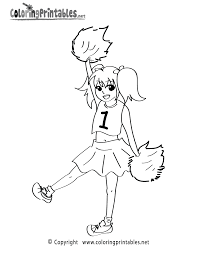 Cheerleading Coloring Page A Free Girls Coloring Printable Coloring Pages For Girls Cute Coloring Pages Coloring Pages