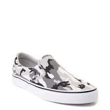 Black And Grey Slip On Vans Vans Slip On Skate Shoe Gray Camo Journeys Vans Shoes Women Vans Shoes Fashion Cool Vans Shoes