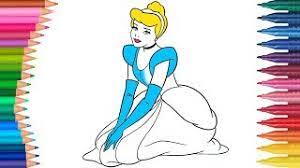 Temukan sketsa gambar untuk diwarnai anak tk dan sd; Cara Mewarnai Cinderella Buku Mewarnai Tangan Kecil Youtube