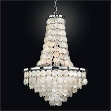 Bayside 19 Wide Silver Pearl Capiz Shell Chandelier 7g149 Lamps Plus
