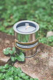 You put paint equal amounts of drops to the paint with the paint adhesive. How To Make Citronella Candles In Paint Cans Hello Glow