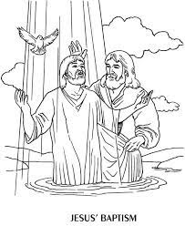 Then jesus came from galilee to the jordan to be baptized by john. Jesus Baptism By John The Baptist Coloring Page Netart