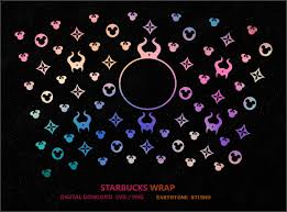 Witch Disney Theme Seamless Disney Lv Pattern Full Wrap For Starbucks Venti Cold Cup 24oz Svg File Digital In 2020 Starbucks Cup Art Cricut Craft Room Halloween Cups
