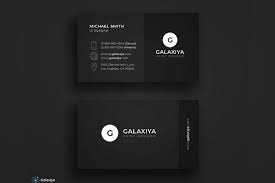Minimal Dark Black Business Card By Galaxiya Business Card Simple Clean Minimalist Moder Black Business Card Business Cards Minimal Modern Business Cards