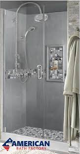 Shower Replacements Made Simple And Affordable Cement And Glass Mosaic Shower Kit From 1 470 Master Bathroom Makeover Bathroom Remodel Shower Shower Remodel